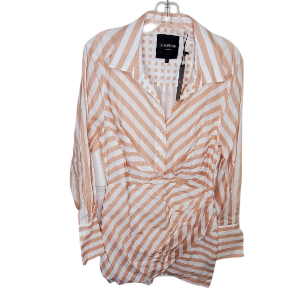 Le Superbe Montmartre Wrap Mini Dress Sandy Pink New Black Rabbit Gus Birney - Picture 2 of 12
